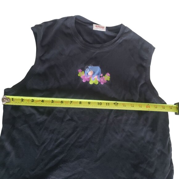 Vintage 90s Disney Womens Eeyore Black Muscle Tank Top Summer Vacation Kidcore - Picture 6 of 7